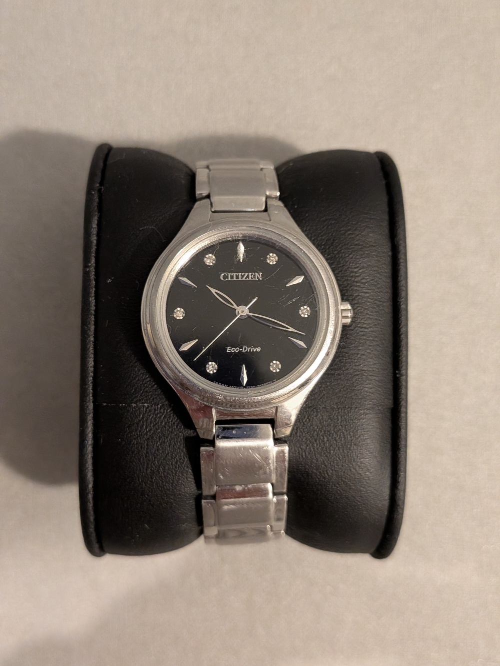 Citizen Eco-Drive Stainless Steel Watch - Black Dial